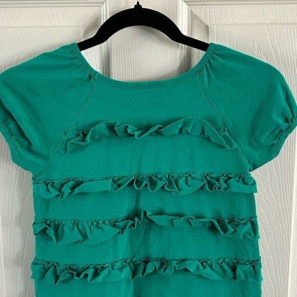 Hanna Andersson Green Ruffle Dress Sz 120 (US 6/7) - Picture 14 of 15